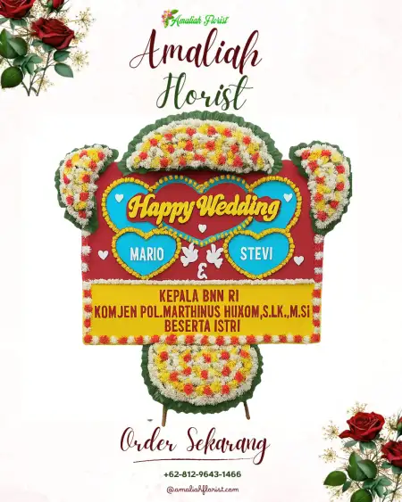 Papan Bunga Pernikahan Watukuro
